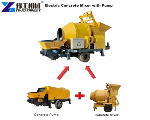 concrete mixing and conveying integrated pump