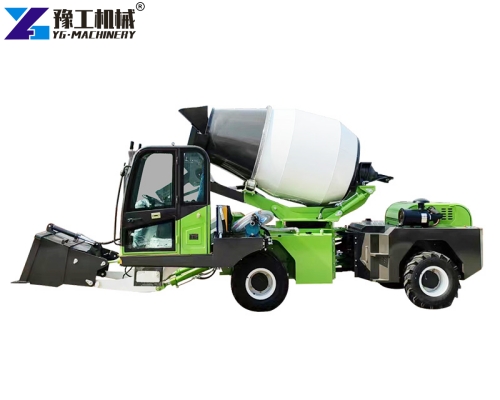 self-loading concrete mixer with pump