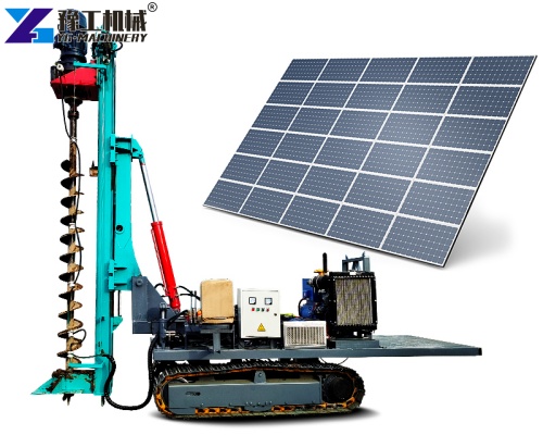 solar pile driver machine