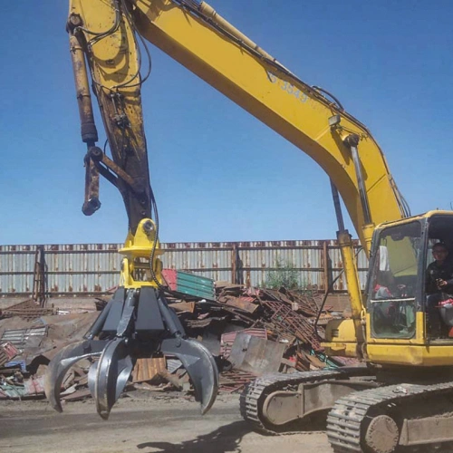 excavator orange peel grapple