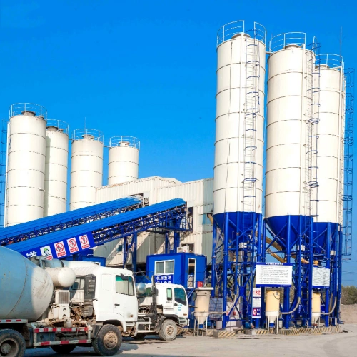 stationary concrete batching plant
