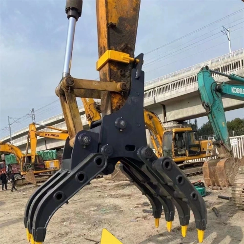 excavator wood grapple attachment